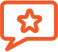 Orange starred chat icon