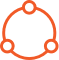 Orange cycle icon