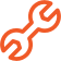 Orange wrench icon