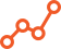 Orange icon of a line graph