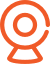 Orange webcam icon