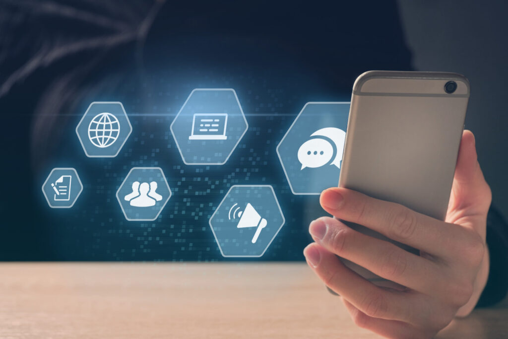 concept-crm-customer-relationship-management-holographic-icons-by-phone-hands-person